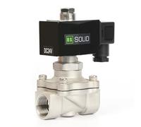 U.S. Solid Elettrovalvola in acciaio inox G 3/4" 24V DC - 10 bar, normalmente aperta, per acqua, aria, diesel, cherosene, benzina