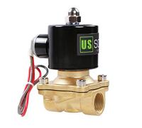 U.S. Solid Elettrovalvola in ottone 1/2" G - 24 V AC, normalmente chiusa (NC), azionamento diretto, per aria, acqua, olio