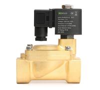 U.S. Solid Elettrovalvola in ottone 1" 220V AC, 0,3-16 bar, normalmente chiusa, guarnizione Viton, filettatura G - Pilot-azionato