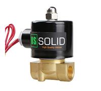 U.S. Solid Elettrovalvola in ottone 3/8" G - 220V AC, normalmente chiusa, azionamento diretto, per acqua, aria, olio