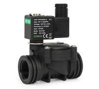 U.S. Solid Elettrovalvola in plastica (nylon) 3/4" G - 12 V DC, 0,1-8 bar, chiusura senza corrente, guarnizione VITON per acqua, aria