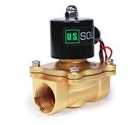 U.S. Solid Elettrovalvole - 1" Valvola a solenoide in lega di zinco 24V CC, guarnizione NBR, normalmente chiusa