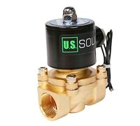 U.S. Solid Elettrovalvole - 3/4" Valvola a solenoide in lega di zinco 24V CC, guarnizione NBR, normalmente chiusa