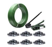 U.S. Solid Kit tensionatori per imballaggio pesante, attrezzo di legatura per pallets, tensionatore per reggiature, attrezzo di sigillatura, 600 sigilli in metallo, rotolo di reggiatura PET da 600m
