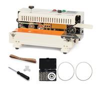 U.S. Solid Sigillatrice automatica a nastro continuo orizzontale da tavolo - Per sacchetti in PVC, spessore 0,02-0,8 mm, controllo digitale della temperatura e codifica a timbro