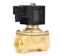 U.S. Solid Solenoid Valve Elettrovalvola in ottone G 1 1/2" 220 V AC normalmente chiusa 10 bar, valvola elettrica per acqua aria diesel cherosene benzina