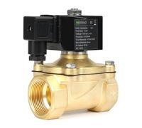 U.S. Solid Solenoid Valve Elettrovalvola in ottone G 1 1/4" 12 V DC normalmente chiusa 10 bar, valvola elettrica per acqua aria diesel cherosene benzina