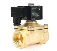 U.S. Solid Solenoid Valve Elettrovalvola in ottone G 1 1/4" 220 V AC normalmente chiusa 10 bar, valvola elettrica per acqua aria diesel cherosene benzina