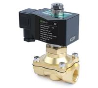 U.S. Solid Solenoid Valve Elettrovalvola in ottone G 1/2" 220 V AC normalmente aperta 10 bar, valvola elettrica per acqua aria diesel cherosene benzina