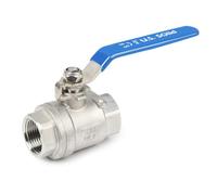 U.S. Solid Valvola a sfera DN20 da 3/4", in acciaio inox 304, filettatura interna G, attacco completo a 2 vie