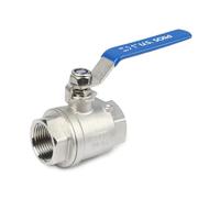 U.S. Solid Valvola a sfera DN25 da 1 pollice, in acciaio inox 304, filettatura interna G, attacco completo a 2 vie