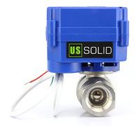 U.S. Solid Valvola a sfera motorizzata 1/2" in acciaio inox - 2 vie elettrovalvola, 220V AC (85-265V AC), 2 fili, ritorno automatico, normalmente chiusa