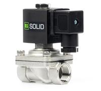 U.S. Solid Valvola solenoide in acciaio inox 1/2" G - 220V AC, normalmente chiusa, guarnizione VITON, tipo scatola di giunzione