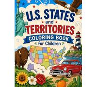 U.S. States and Territories Coloring Book for Children