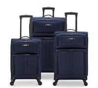 U.S. Traveler Anzio Softside Trolley Espandibile, Navy, 3-PIece Set (22/26/30), Anzio Softside Trolley Espandibile