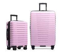 U.S. Traveler Boren - Valigia da viaggio robusta in policarbonato, con 8 ruote girevoli, manico in alluminio, Lavanda, 2-Piece Set, Hardside 8 ruote Spinner Bagaglio con sistema di maniglia in
