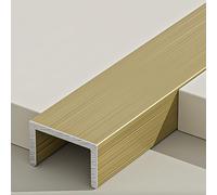 U-Sd Tile Ed Profiles - Profilo in alluminio da 100 cm, 3 pezzi, bronzo, soluzione pratica per proteggere le piastrelle in cucina e bagno (35 mm)