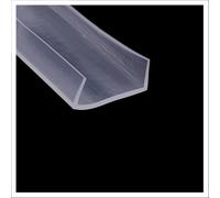 U-Shape Trim Seal Strip bordo protettivo, Striscia di tenuta a forma di U, traslucida, 16,4 piedi, in gomma, for armadi, restauro di mobili(15mm x 39mm)
