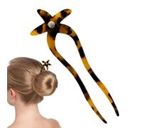 U-Shaped Hair Pins, Elegant Starfish Hairpin, Secure Hold Long & Thick Hair, Stylish & Versatile Accessory, Durevole & Lightweight, Perfect For Birthdays & Mother's Day 5.31x1.85 Inches