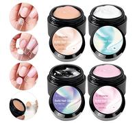 U-Shinein 4 * 10ml Gel Solido Per Unghie, 4 Colore Gel Per Unghie Acriliche, Premere Su Gel Di Colla Solido, Gel Di Colla Per Unghie, Richiede Una Cura Per Unghie Più Lunga