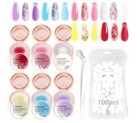 U-Shinein Cushion Gradient Painting Gel Kit 6 Colors Ombre Nails Aura Nails Full Coverage Precise Control of Each Dip 100pcs Spong & Grabbing Pen Matte Effect Non-Wipe Long Lasting Soak Off UV Set 01