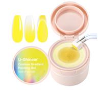 U-Shinein Cushion Gradient Painting Gel, Ombre Nails Aura Nails Full Coverage Precise Control of Each Dip 100pcs Spong & Grabbing Pen Matte Effect Non-Wipe Long Lasting Soak Off UV LED Set 25