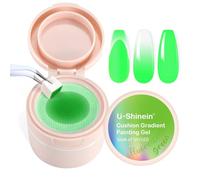 U-Shinein Cushion Gradient Painting Gel, Ombre Nails Aura Nails Full Coverage Precise Control of Each Dip Matte Effect Non-Wip Long Lasting French Manicure Soak Off UV LED DIY Nail Art 20