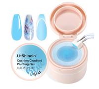 U-Shinein Cushion Gradient Painting Gel, Ombre Nails Aura Nails Full Coverage Precise Control of Each Dip Matte Effect Non-Wip Long Lasting French Manicure Soak Off UV LED DIY Nail Art