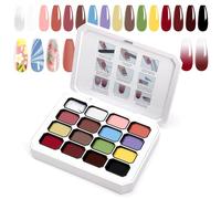 U-Shinein Gradient Painting Gel, 16 colori Ombre Gel Polish per unghie Ombre Nails, French Manicure fai da te, palette A5
