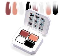 U-Shinein Gradient Painting Gel, 4 colori Ombre Gel Polish per unghie Ombre Nails, French Manicure fai da te, palette D