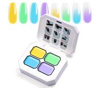 U-Shinein Gradient Painting Gel, 4 colori Ombre Gel Polish per unghie Ombre Nails, French Manicure fai da te, palette C