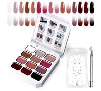 U-Shinein Gradient Painting Gel, 9 colori Ombre Gel Polish Nail Polish with 100pcs Nail Sponges & 4 Claws Metal Grabber for French Manicure DIY Nail Art Set AA