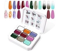 U-Shinein Gradient Painting Gel, 9 colori Ombre Gel Polish per unghie Ombre Nails, French Manicure fai da te, palette T