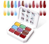 U-Shinein Gradient Painting Gel, 9 colori Ombre Gel Polish per unghie Ombre Nails, French Manicure fai da te, palette A