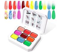 U-Shinein Gradient Painting Gel, 9 colori Ombre Gel Polish per unghie Ombre Nails, French Manicure fai da te, palette A2