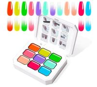 U-Shinein Gradient Painting Gel, 9 colori Ombre Gel Polish per unghie Ombre Nails, French Manicure fai da te, palette O