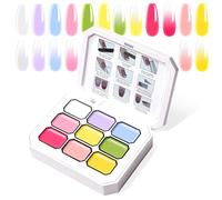 U-Shinein Gradient Painting Gel, 9 colori Ombre Gel Polish per unghie Ombre Nails, French Manicure fai da te, palette J