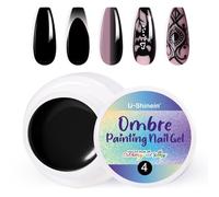 U-Shinein Ombre Gel Polish Smalto Spring Summer Colorful Painting Nail Gel per Ombre Nails Aura Nails, French Manicure Diy Nail Art #04 Black