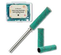 U-Shinein Piccoli nastri abrasivi per trapano per unghie, 50 pezzi super lunghi per trapano per unghie, con punta mandrino da 3,1 mm, grana 240, per unghie acriliche e gel, verde