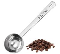 U-Taste Cucchiaino da caffè da 30 ml: misurino in acciaio inox 18/8 con manico extra lungo da 10 cm per caffè macinato, fagioli, polvere, espresso, ideale per contenitori alti, bicchieri, lattine (30