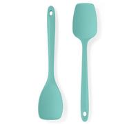 U-Taste Cucchiaio Spatola in Silicone: 315℃ Resistente al Calore Cucchiaio da Cucina Senza Cuciture Raschietto da Cucina Antiaderente con Bordo Flessibile per Raschiare e Mescolare (2 pezzi, Aqua Sky)