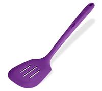 U-Taste Extra lunga spatola in silicone con fessure: spatola da cucina resistente al calore 315℃, utensile da cucina in gomma antiaderente senza cuciture per friggere, pancake, pesce (Viola)