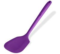 U-Taste Extra lunga spatola in silicone solida: spatola da cucina resistente al calore 315℃, utensile da cucina in gomma antiaderente senza cuciture per friggere, pancake, pesce (Viola)
