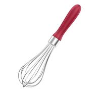 U-Taste Frusta da Cucina: 23 cm Piccolo Frusta a Palloncino in Acciaio Inox 18/10, con 6 Fili Altamente Flessibili e Manico in Silicone per Battere, Mescolare Impasti e Creme (Rosso)