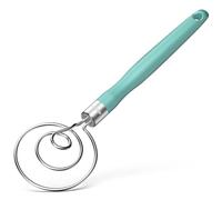 U-Taste Frusta danese per impasto, Acciaio Inox 18/8, Aqua Sky | frusta olandese per pane alimentare con impugnatura silicone