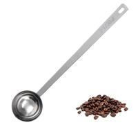 U-Taste Misurino per Caffè da 30ml: Misurino in Acciaio Inox 18/8 con Manico Extra Lungo da 17,4cm per Caffè Macinato, Grani, Polvere, Espresso, Ideale per Contenitori Alti, Lattine (Argento)