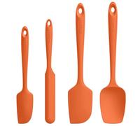 U-Taste Silicone Cucina Spatola Set 4: 250℃ Resistente al Calore Leccapentole in Gomma, Utensili per Pasticceria Antiaderenti Antigraffio senza BPA per Cucinare e Cuocere (Arancione)