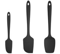 U-Taste Spatole in Silicone Set di 3: 315℃ Resistente al Calore, Gomma Flessibile senza BPA Spatola, Raschietto per Pentole Antiaderenti per Cucina Cottura Miscelazione (Nero)