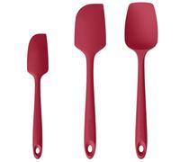 U-Taste Spatole Silicone Set di 3: 250℃ Resistente al Calore, Gomma Flessibile senza BPA Cucchiaio Leccapentola, Raschietto per Pentole Antiaderenti per Cucina Cottura Miscelazione (Rosso)
