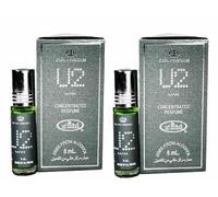 U2 Man Concentrated Perfume Oil Roll-On Combo (6ml x 2) | Long Lasting Alcohol-Free Attar for Men | Fresh Woody & Musky Fragrance